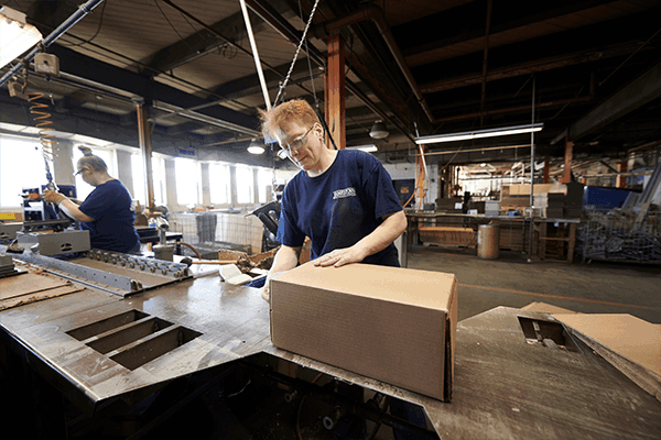 Securely packaged Jamestown Advanced Products power outlet ready for shipment