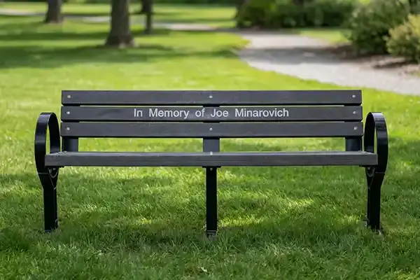 Custom Logo Memorial Bench