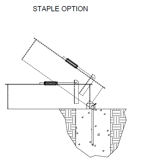 CAD drawing of fire ring staples